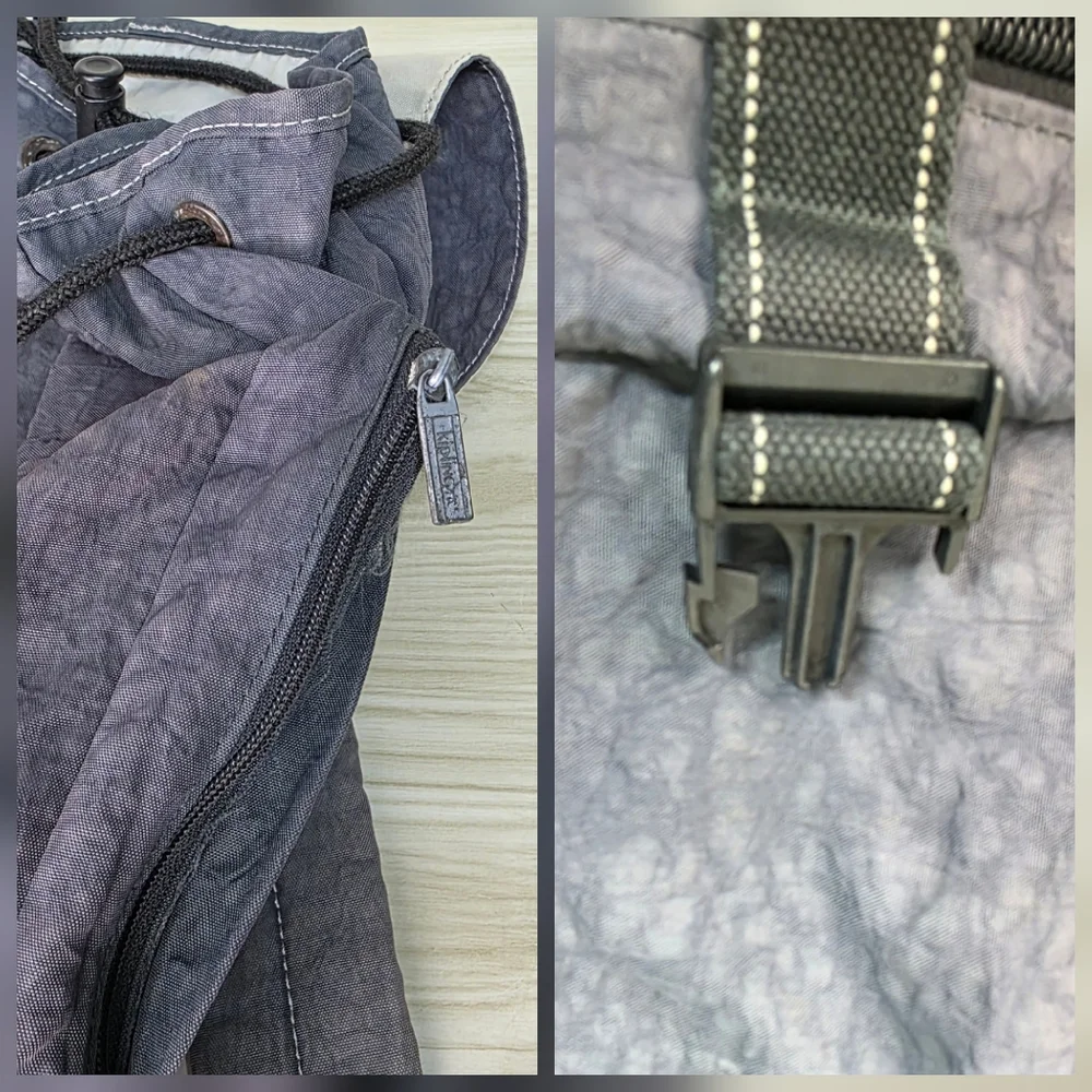Kipling Gray Pullsack Backpack